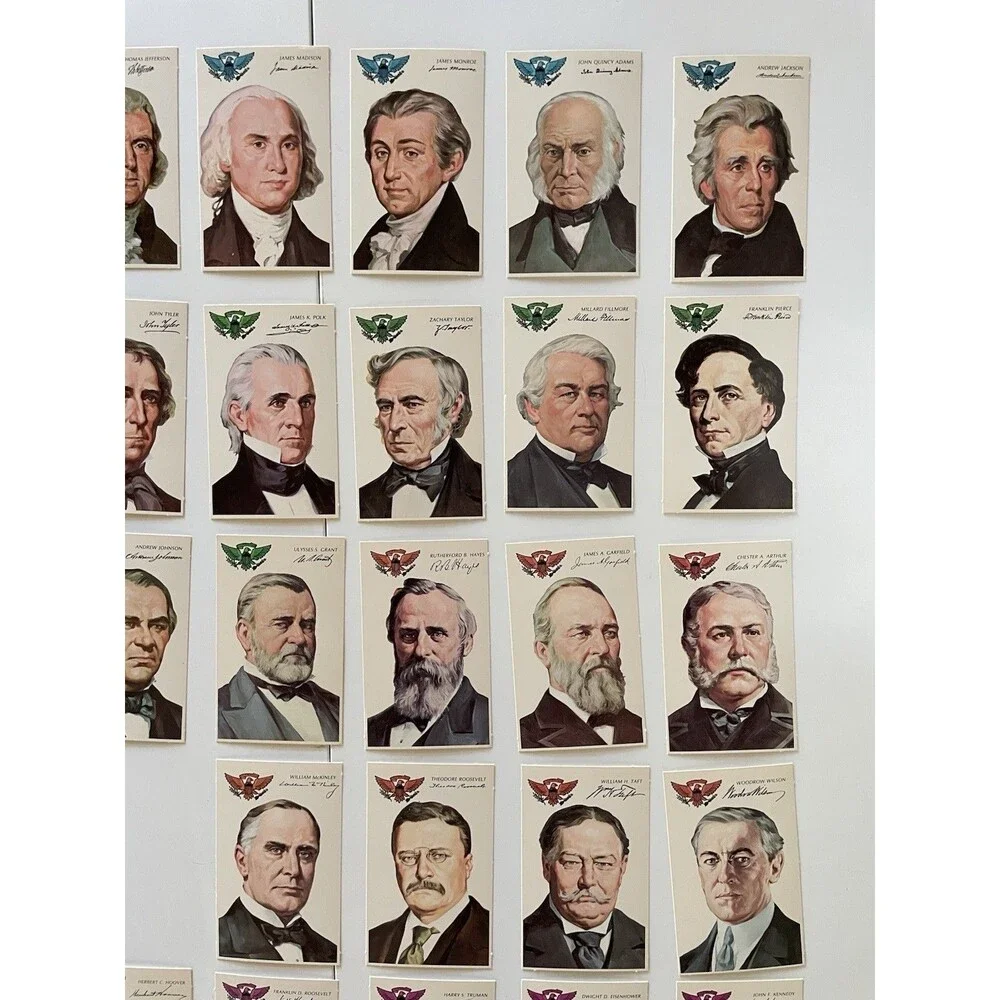 Vintage U.S. President Flash Card Set - Missing 24th President
